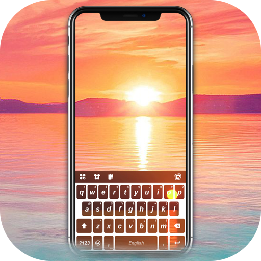 Download Beach Sunrise Live Keyboard Ba android on PC