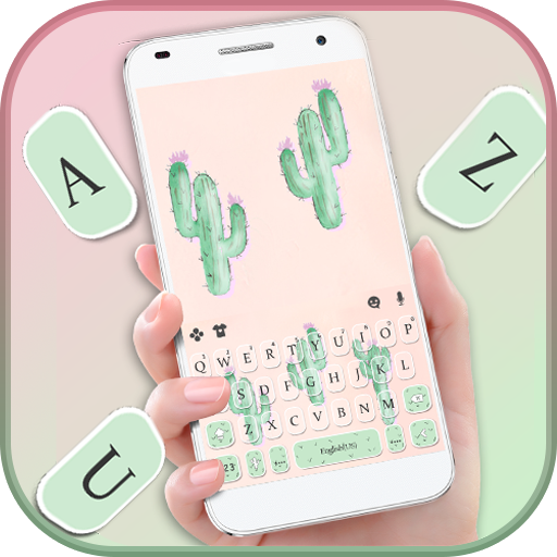 Cute Cartoon Cactus keyboard