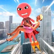 Flying Stickman Flash hero