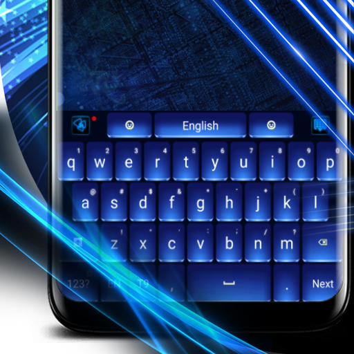 Metallic blue keyboard