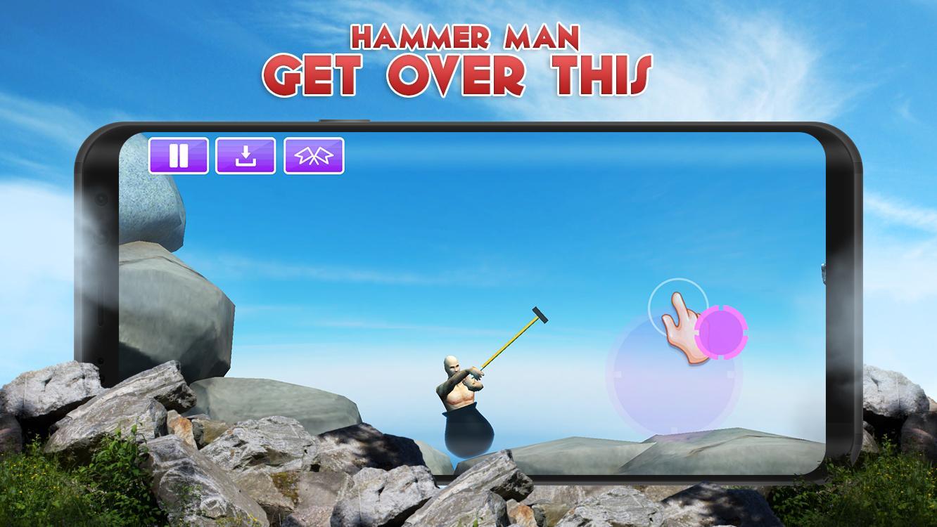 Get Over It – Hammer Jump Challenge - Hammer Climber Man: Pot Man