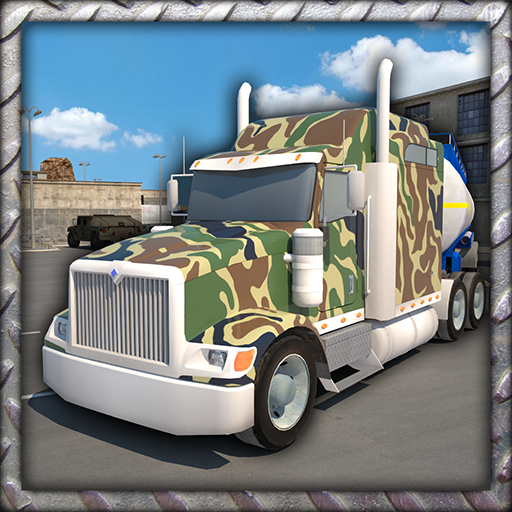 Big Army Trucks Parking 3D