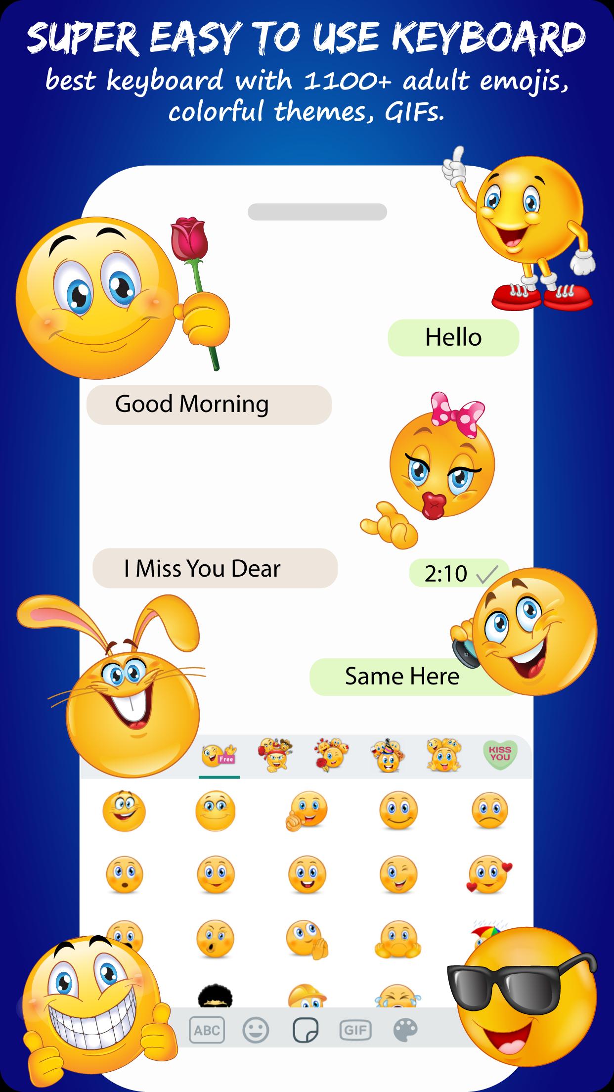 Download Adult Emoji Keyboard - Stickers, GIFs For Lovers android on PC