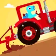 恐龍農場 - 兒童拖拉機模擬遊戲