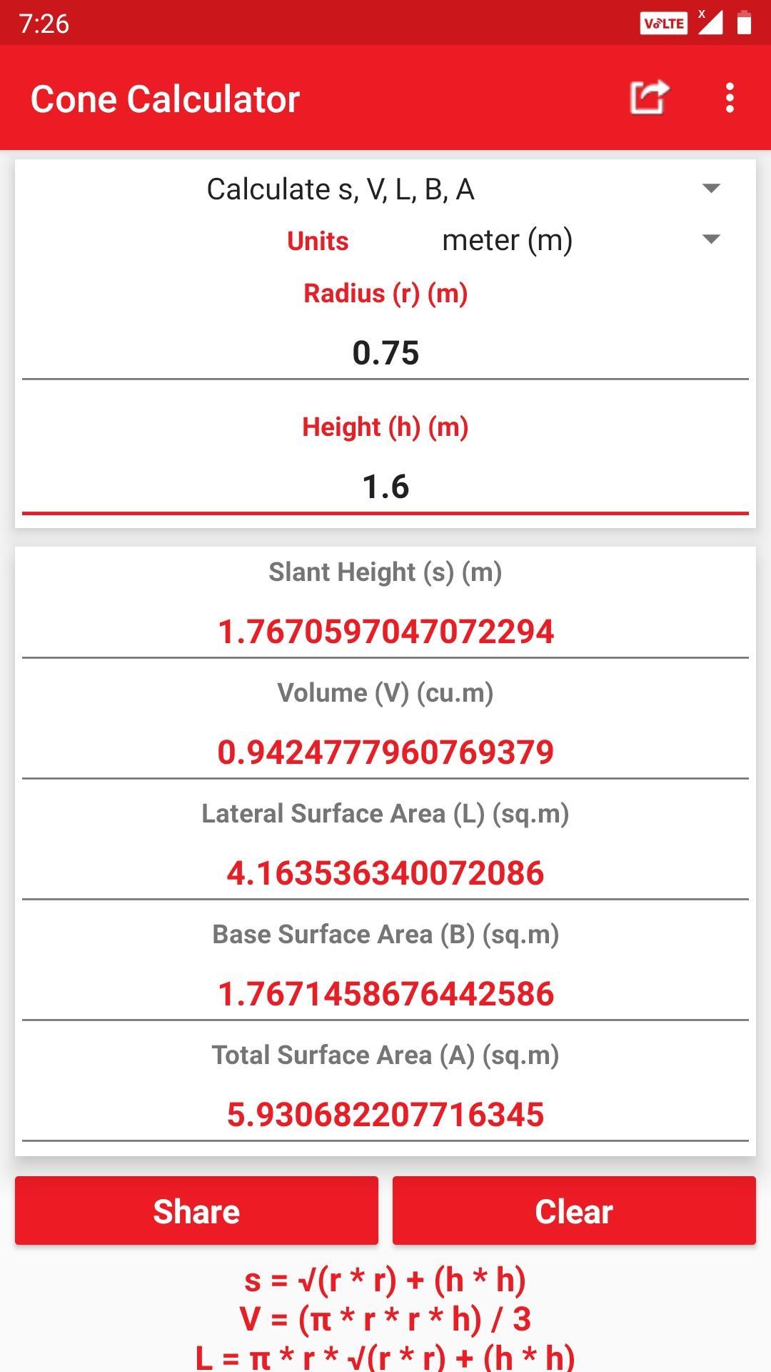 Download Cone Calculator android on PC