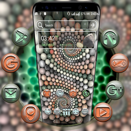 3D Spiral Stones LauncherTheme