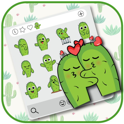 Funny Cactus Adesivos Emoji