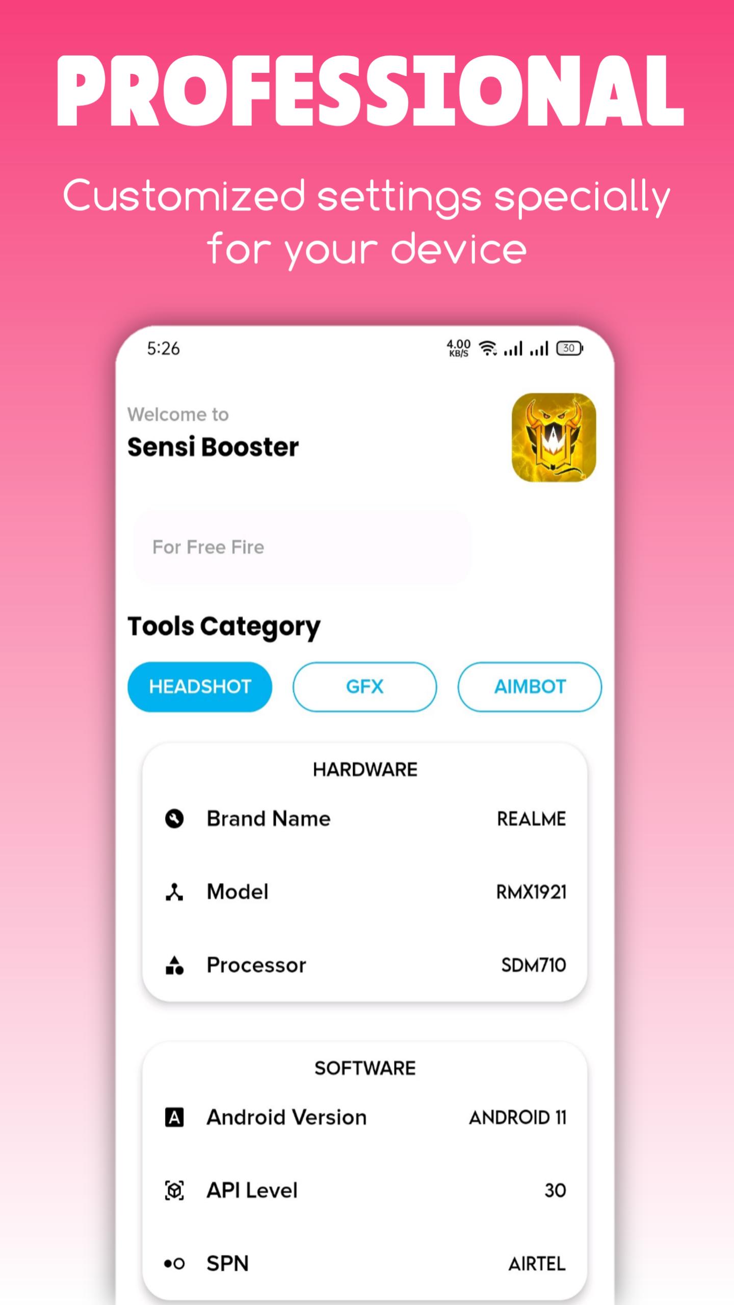 Sensi Onetap Macro GFX Pro for Android - Free App Download