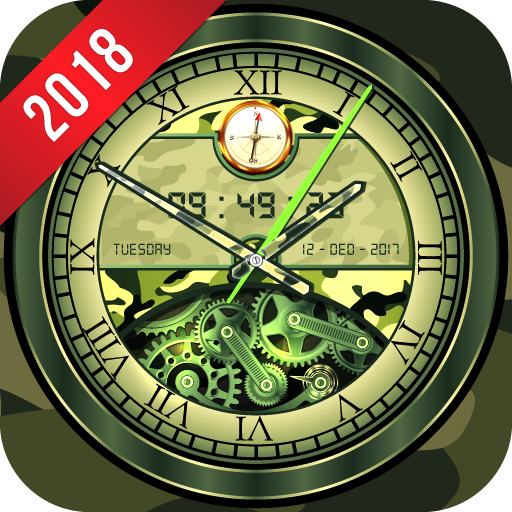 Army Clock Live Wallpaper 2018: Analog 3D Clock