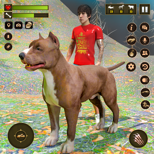 Jogo luta cachorro selvagem