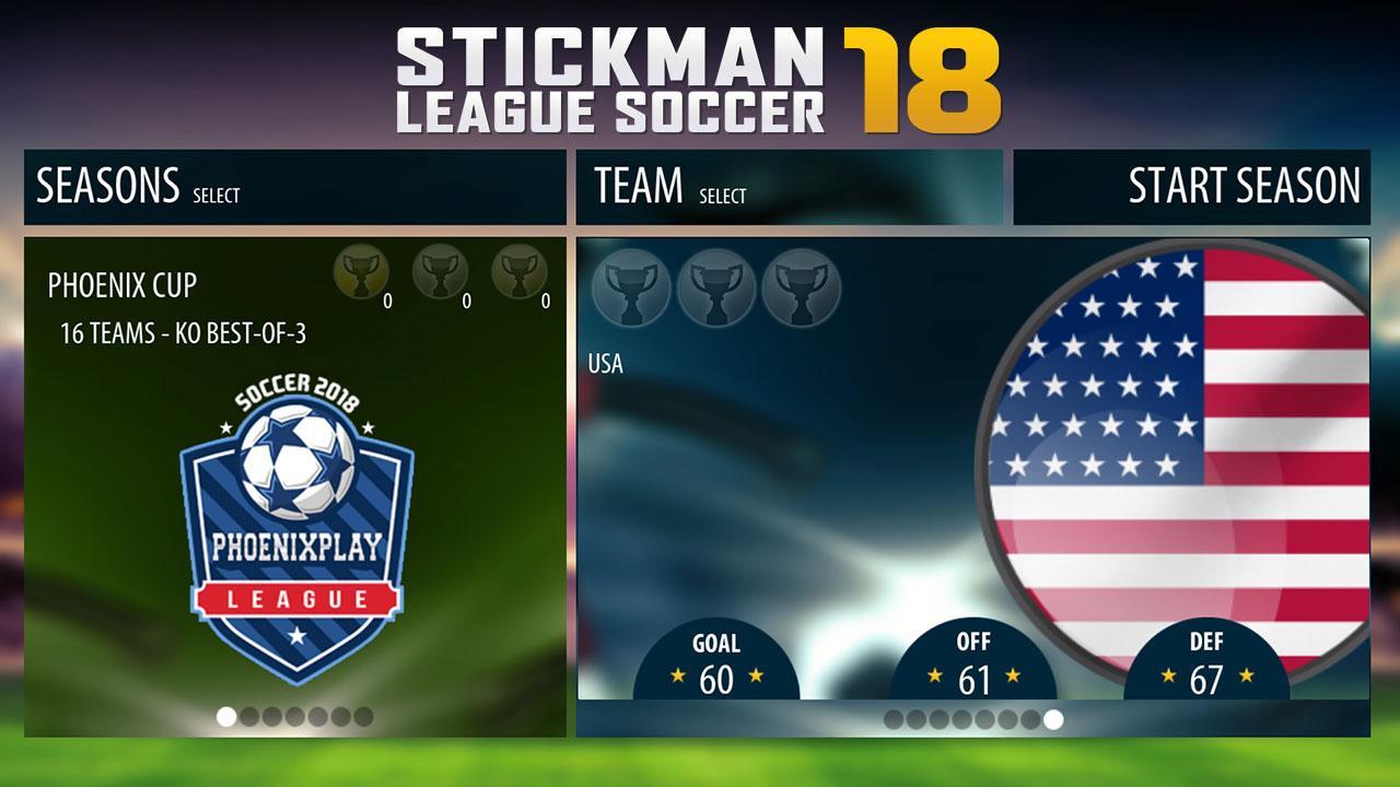 Download Stickman League Soccer 2018 android on PC