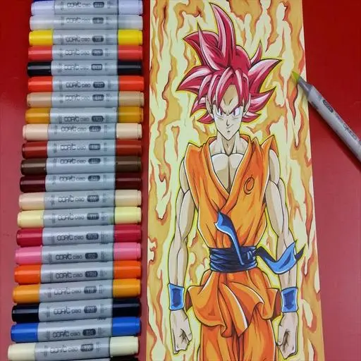 COMO desenhar o GOKU super Sayajin god 