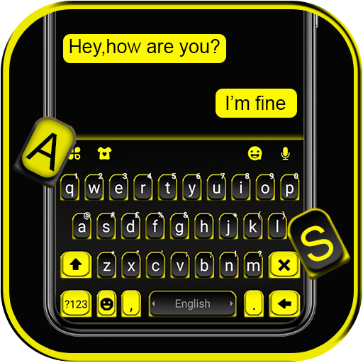 Tema Keyboard Black Yellow Bus