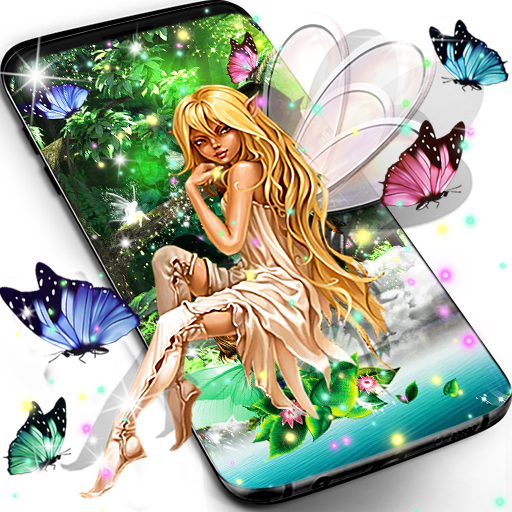 Forest fairy magical wallpaper
