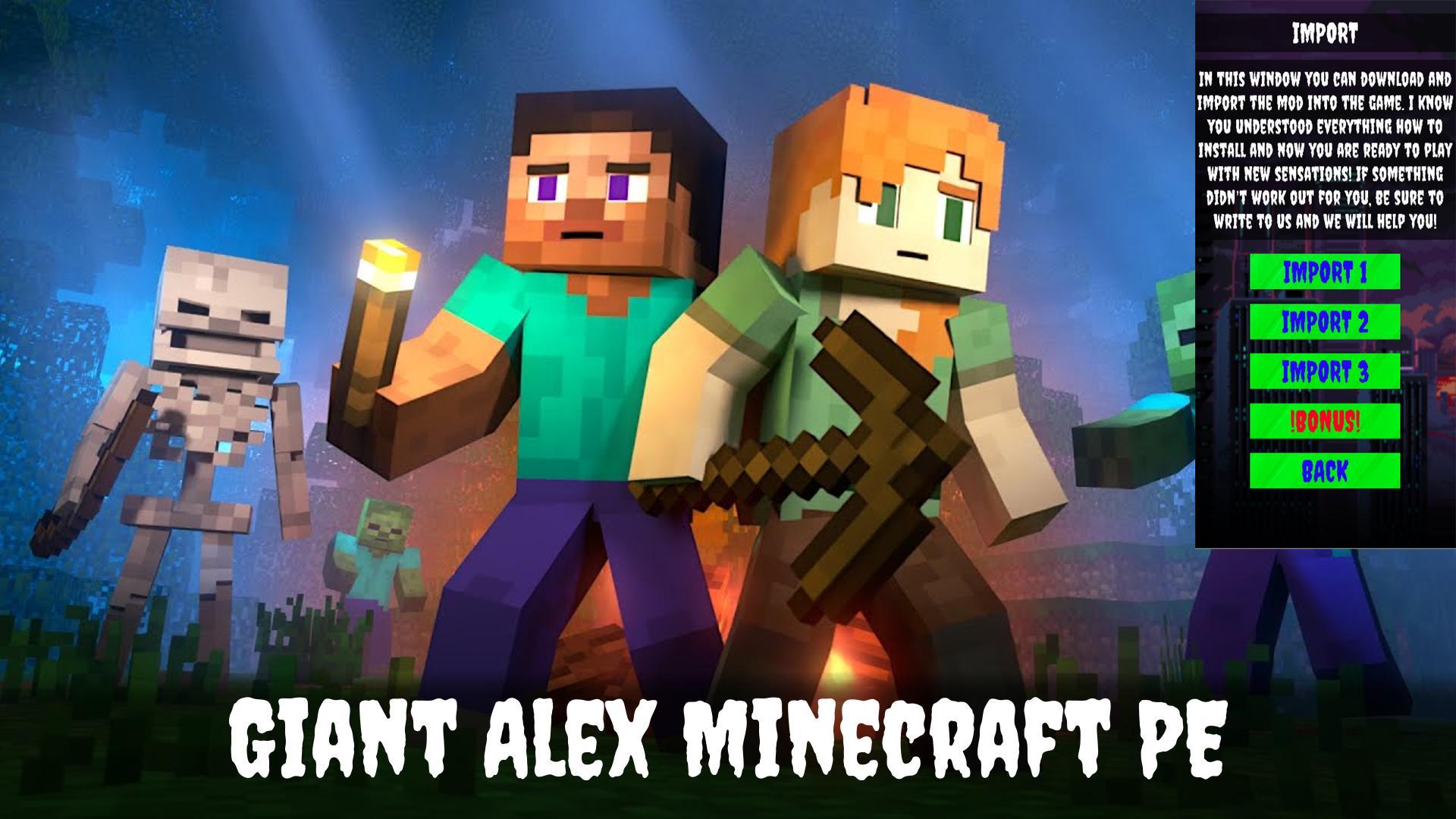 Download Giant Alex Mod for Minecraft android on PC