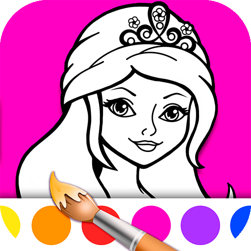 Princess Girls Coloring Book