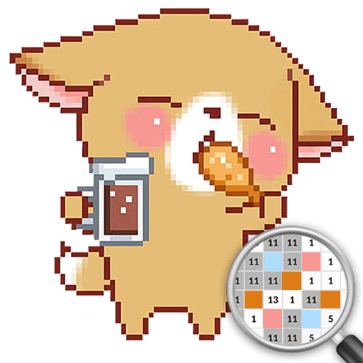 Kawaii Pixel Art - Kawaii Color By Numbers