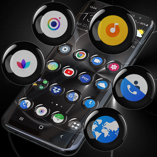 Theme Launcher - Spheres Black