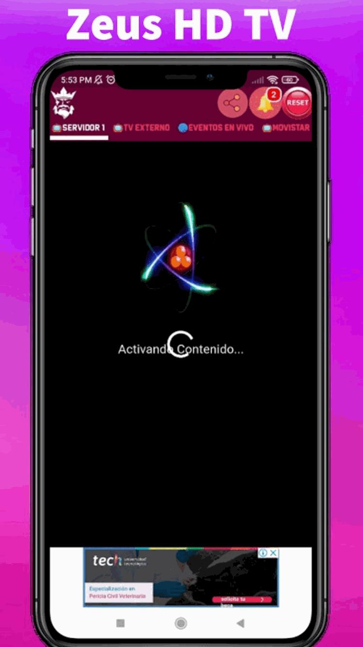 Download ZEUS HD TV android on PC