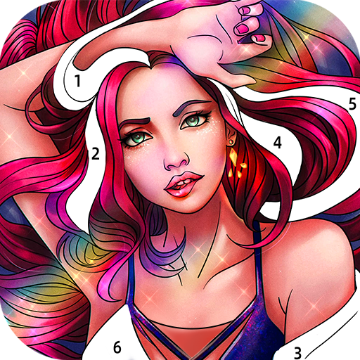 Model Coloring Offline, Cool Girls Paint by Number