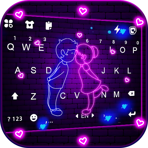 Neon Love Live keyboard