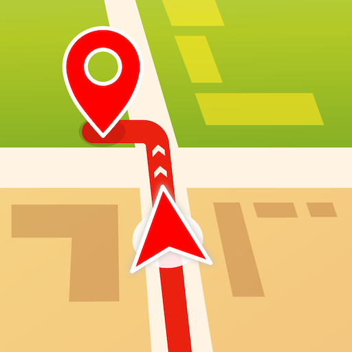 GPS地圖，位置，方向，交通和路線