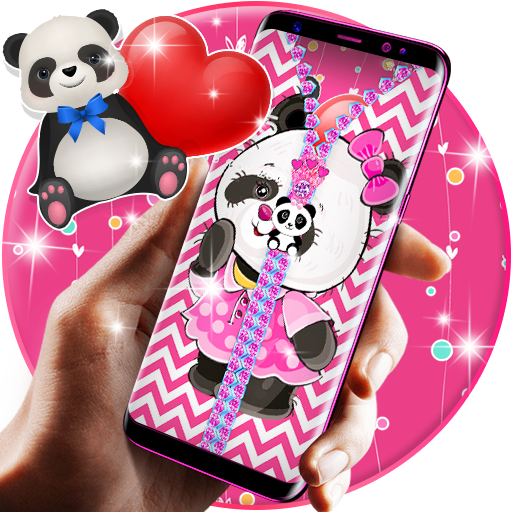 Cute panda zipper