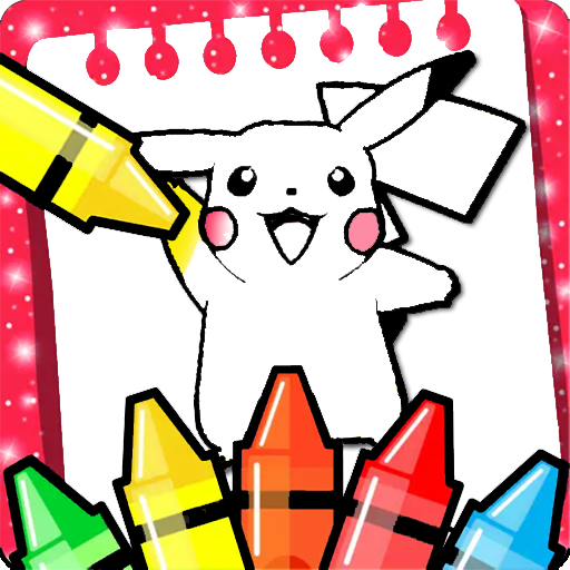 poke coloring pika cartoon gam