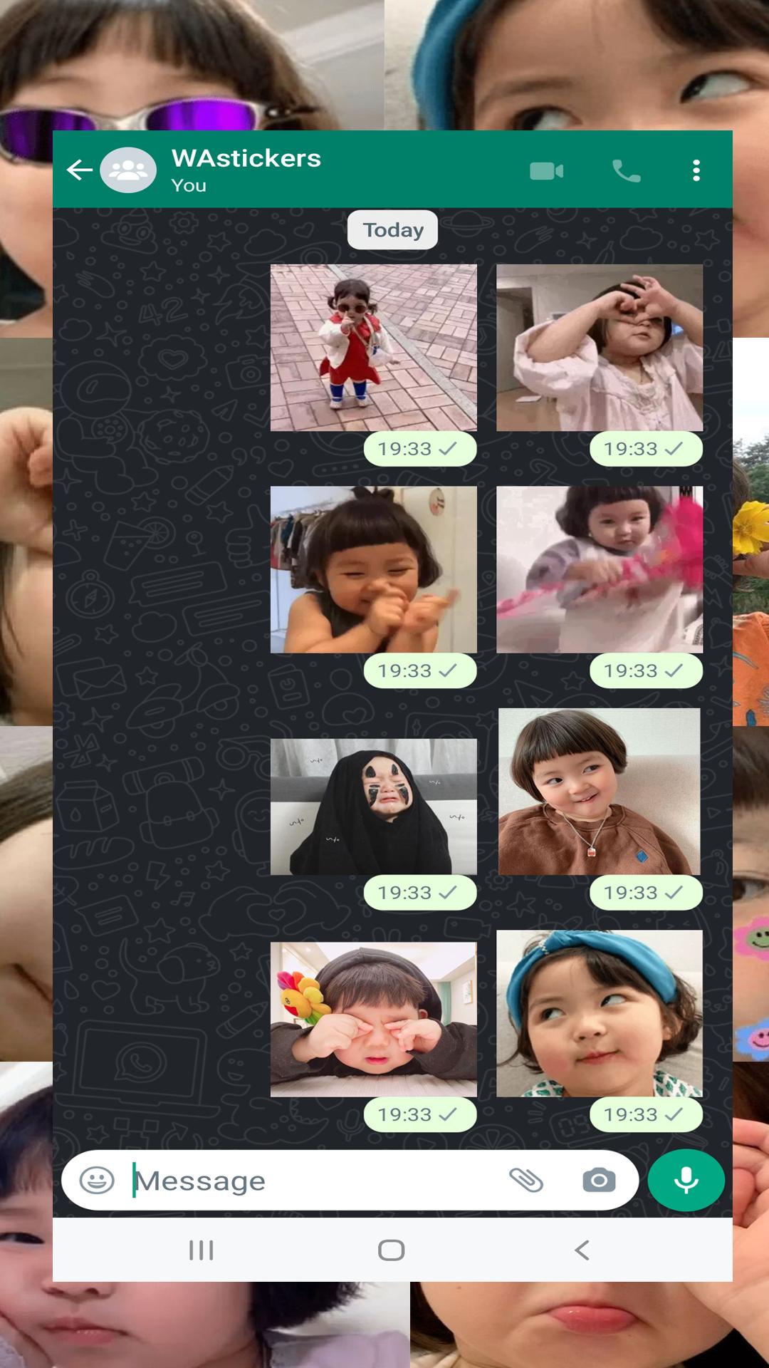 Download Cute Baby Stickers - WASticker android on PC