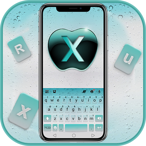 Cyan Phone X Keyboard Theme