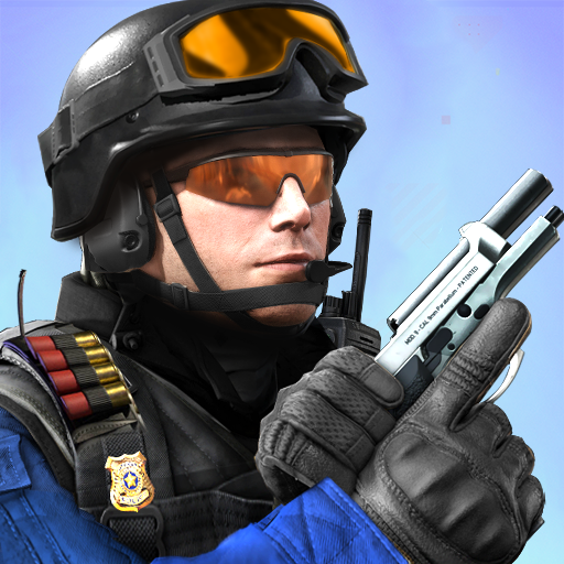 警察の射撃FPSゲーム: バトルロワイヤル警察ゲーム