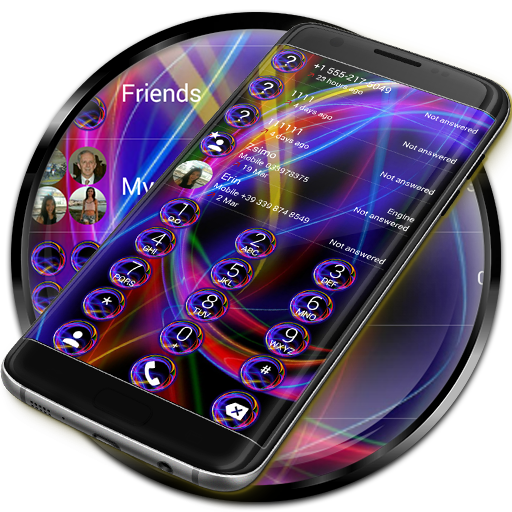 Dialer Theme Neon Abstract