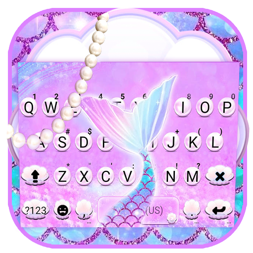 Pastel Mermaid Tail Keyboard T