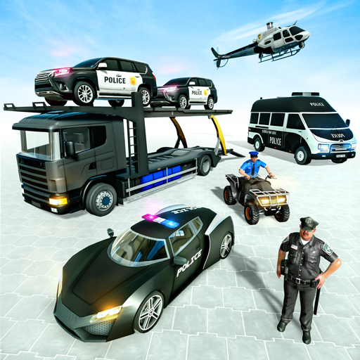 Xe tải chở hàng cảnh sát