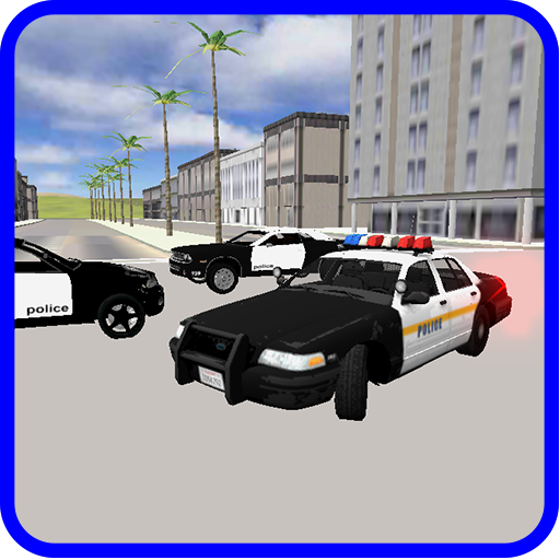 Piloto de carro da polícia 3D