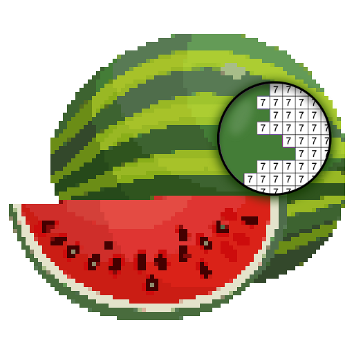 Fruits Pixel Color by Number