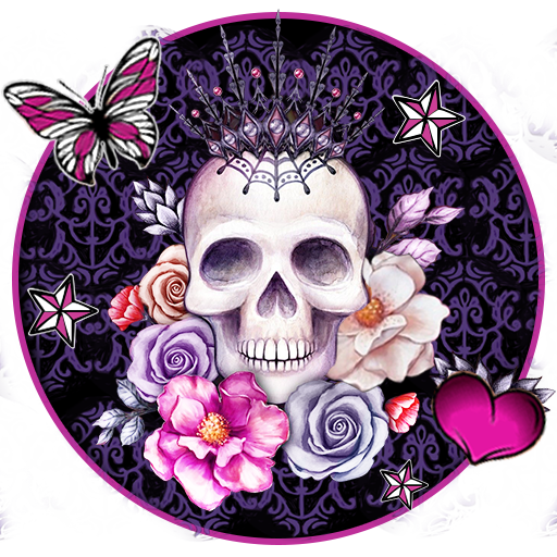 Skull Flower3D иконки тем фоновых HD