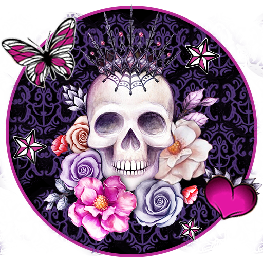 Skull FlowerTemas parede HD