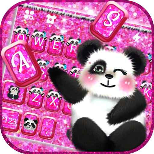 Hot Pink Panda Elmas Tema - Ha