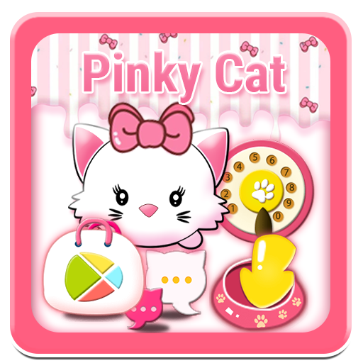 Cute Pinky Cat Theme