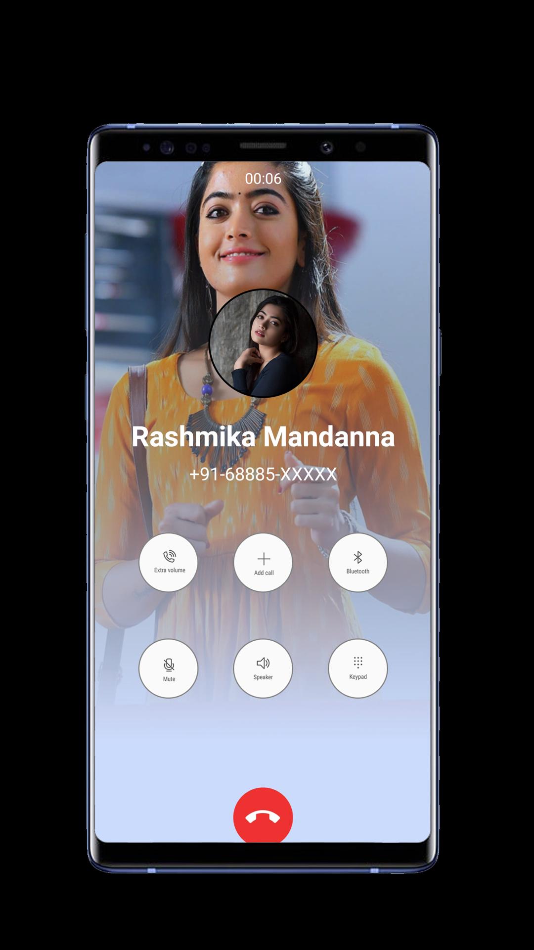 Download Fake call Rashmika Mandanna android on PC