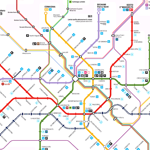 Milan Metro Map 2022