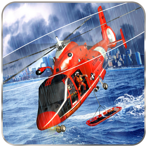 地理風暴城市救護車和直升機救援任務