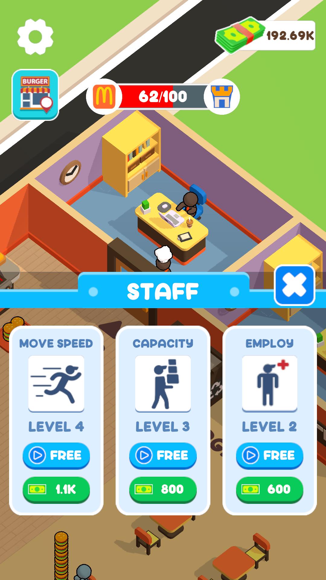 Скачать Burger Shop: Tycoon Idle на ПК | Официальный представитель GameLoop