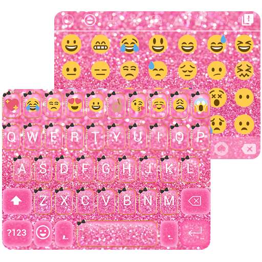 Pink Glitter Keyboard Theme