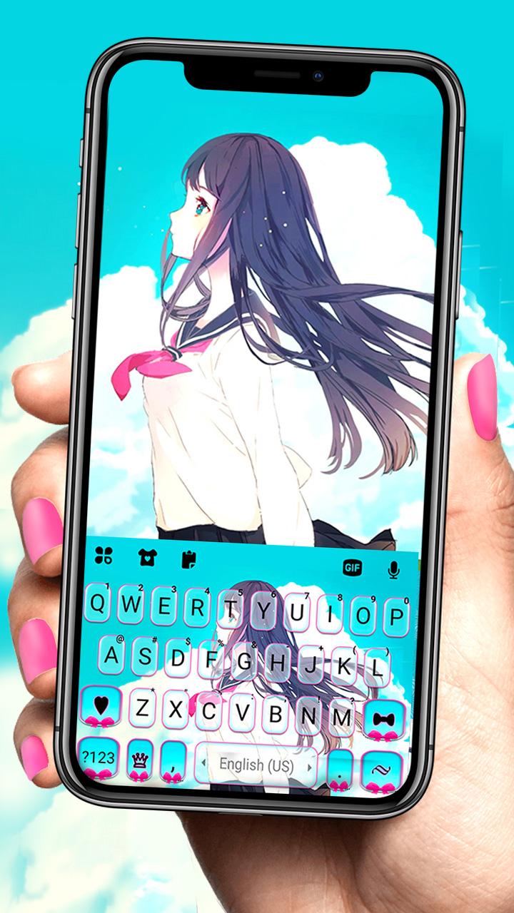 Download Anime JK Girl Keyboard Backgro android on PC