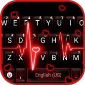 Neon Red Heartbeat Theme
