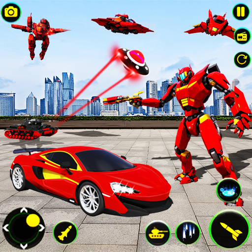 Flying Muscle Robot Car Game