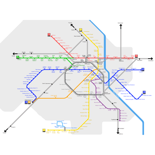 Delhi metro stations