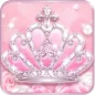 Pink Diamond Crown Live Wallpaper